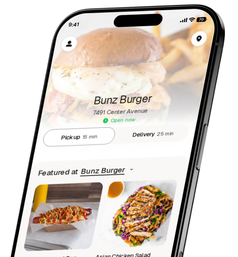Bunz Burger app preview