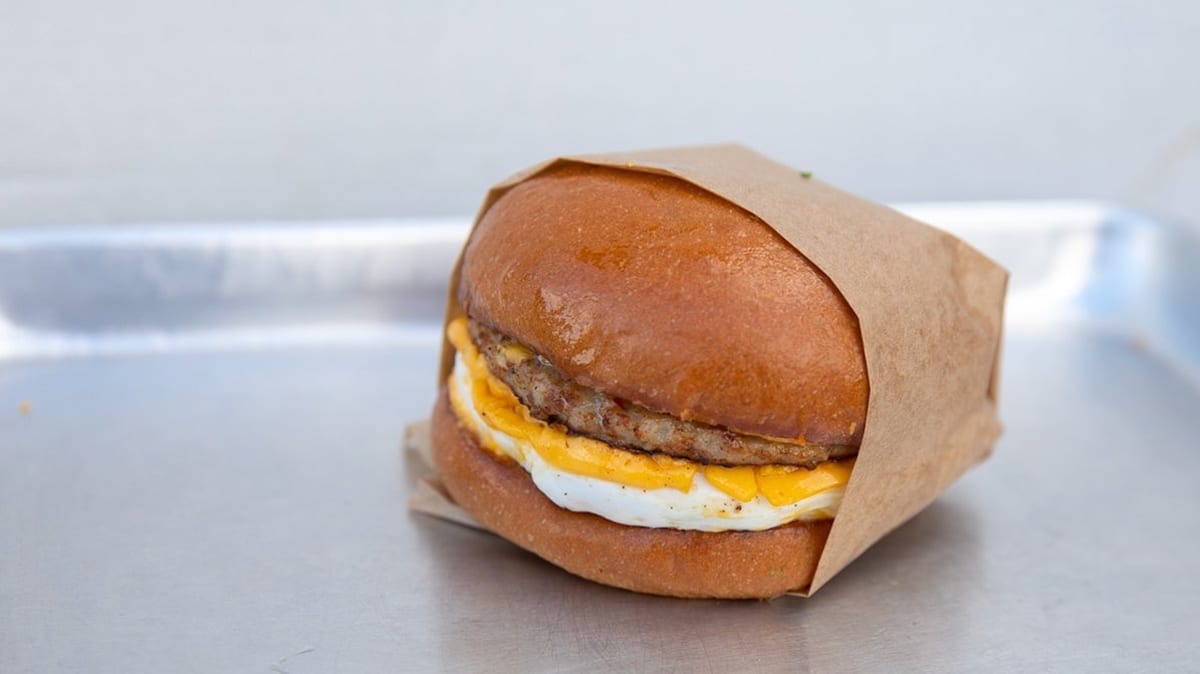 Sausage, Eggs-N-Cheez Sandwich